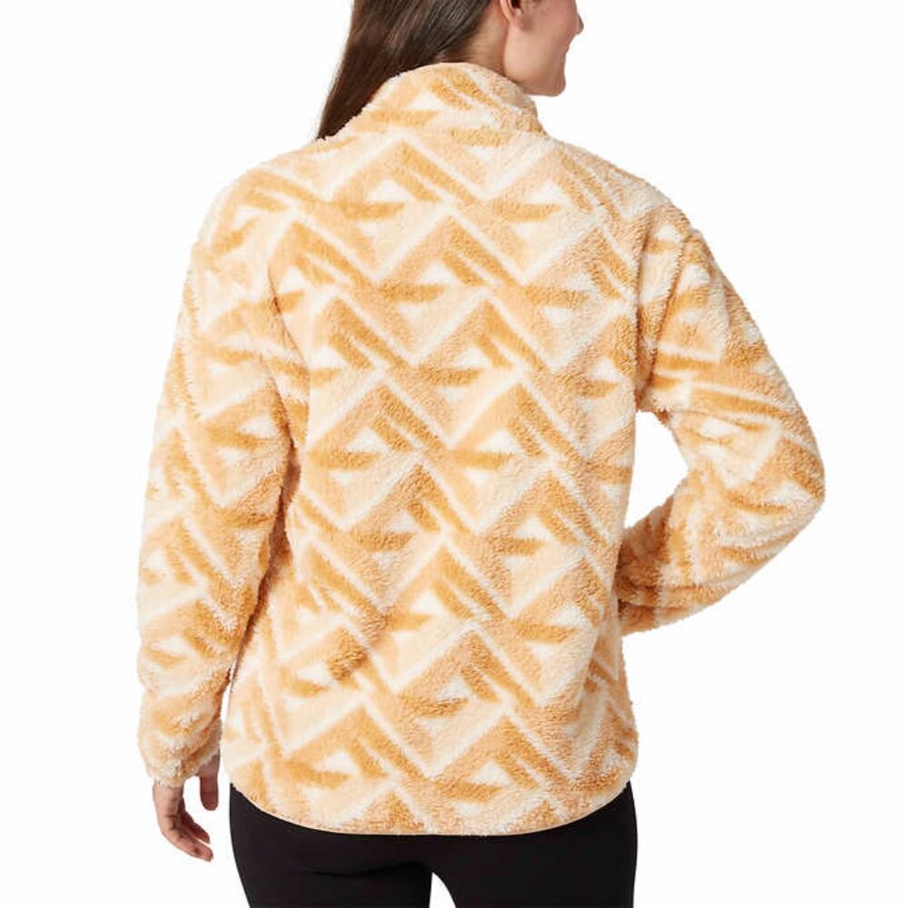 NWT Hurley Ladies' Snap Plush Pullover in Orange Medium - Picture 2 of 11